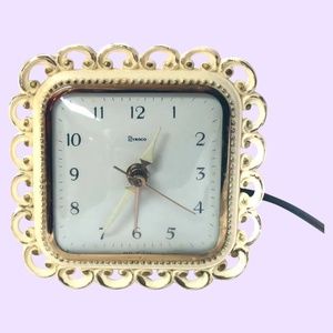 1964 Syroco Alarm Clock Electric Gold